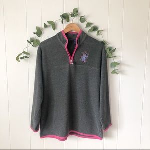 VINTAGE Pooh Eeyore Pullover Zip Sweater